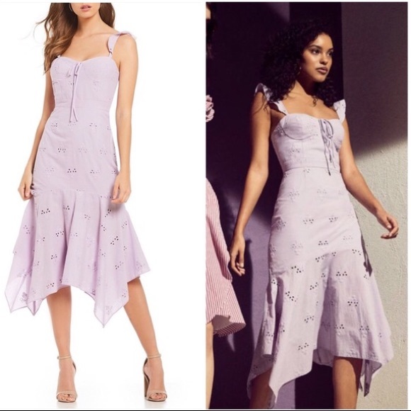 Wayf Dresses & Skirts - NWT WAYF Lavender Purple Asymmetrical Midi Dress